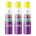 Kit 3 Tinta Spray Amarelo Brasil Para Cabelos Lavável 150ml Amarelo