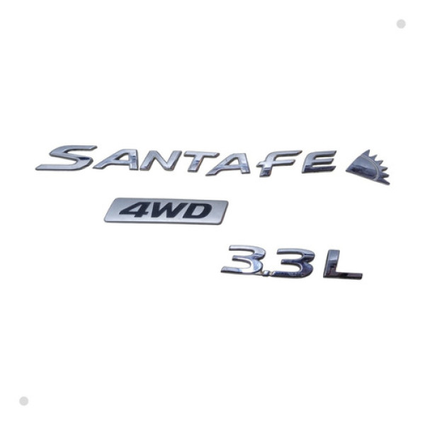 Letreiro Tampa Traseira Hyundai Santa Fé 2014 2015 